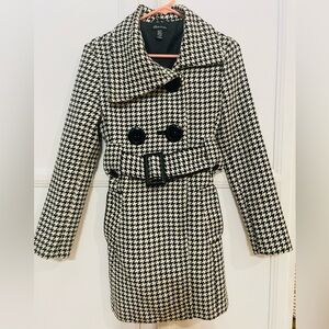 Seductions Wool‎ Blend Houndstooth Coat XS
Excellent Condition!